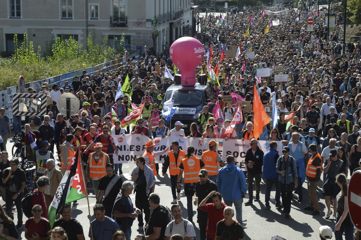 Massive-Protests-Sweep-France-Against-Macron's-Austerity-Measures